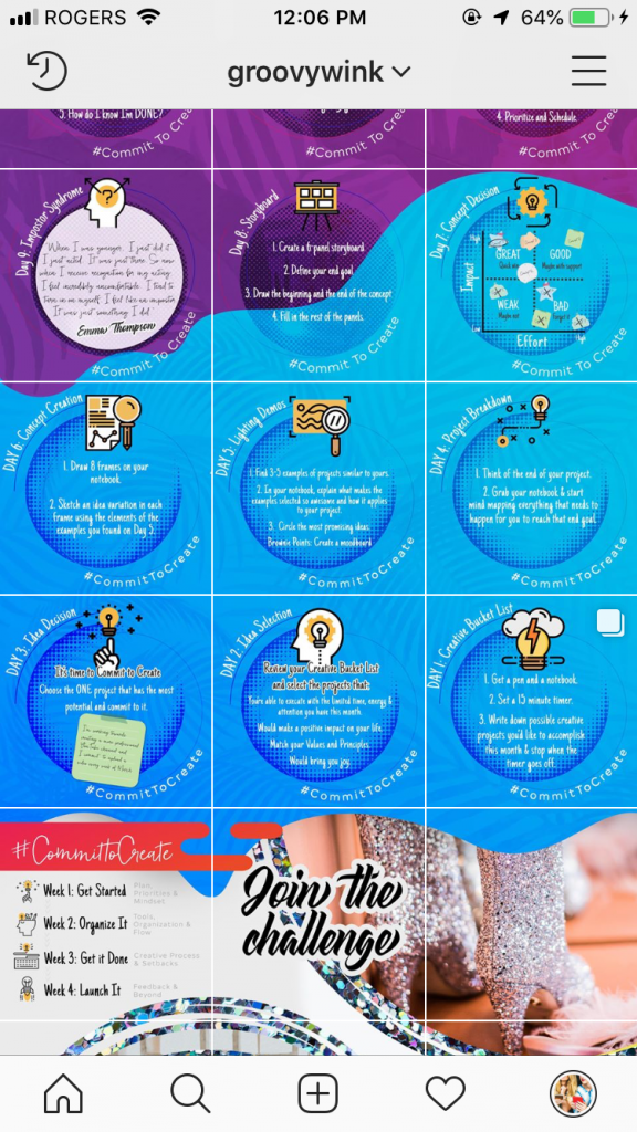 #committocreate on instagram 28-day challenge