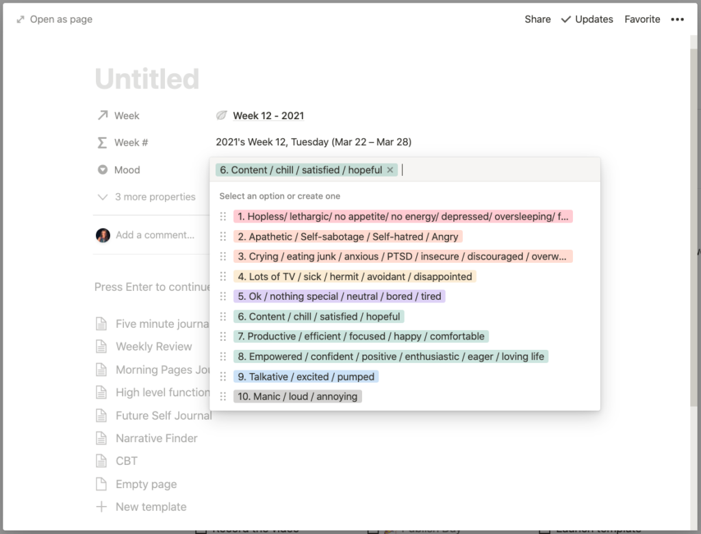 Journaling in Notion